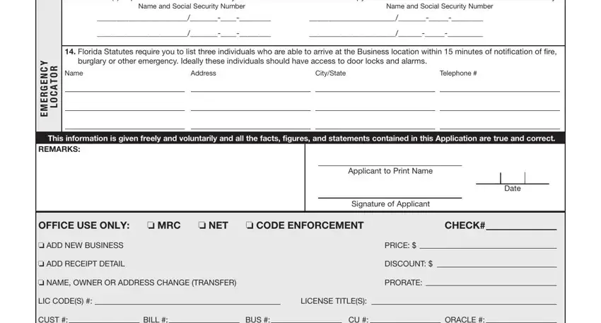 stage 2 to finishing tax application business receipt