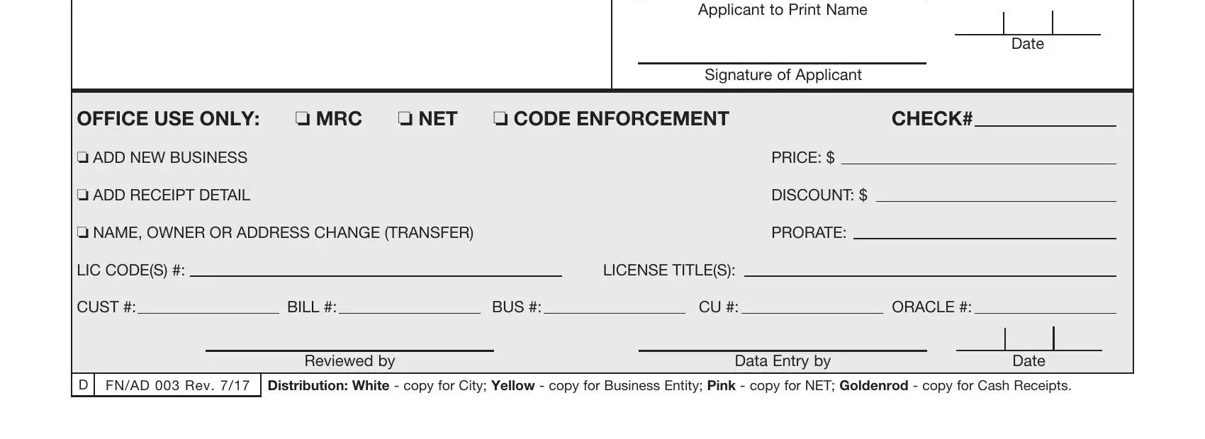 Application For Business Tax Receipt Pdf Form Formspal 7544