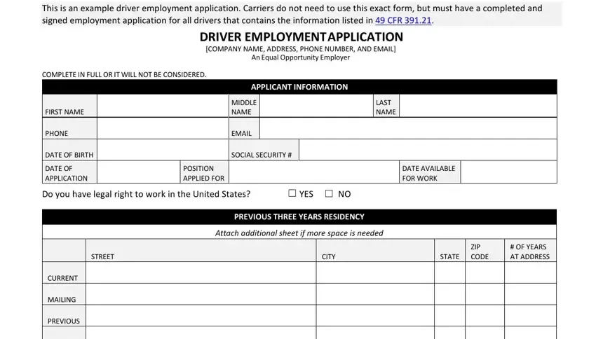 portion of spaces in trucking application