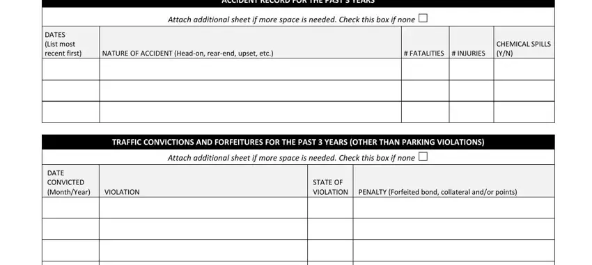 part 4 to completing trucking application