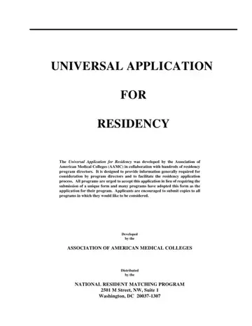 Application For Residency Form Preview