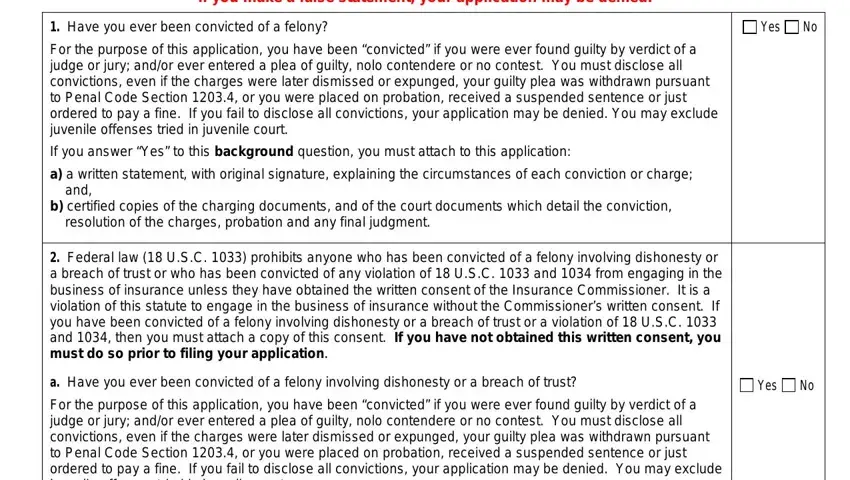 part 5 to entering details in insurance license application