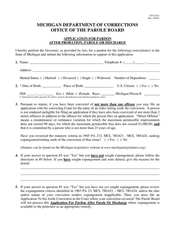 Application Of Probation Form Preview