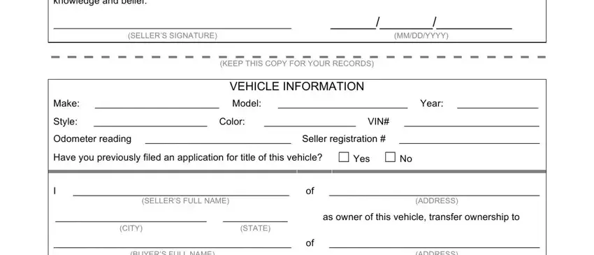 Finishing auto bill of sale part 2