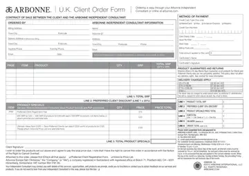 Arbonne Order Form Uk Preview