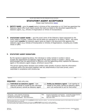 Arizona Agent Form Preview
