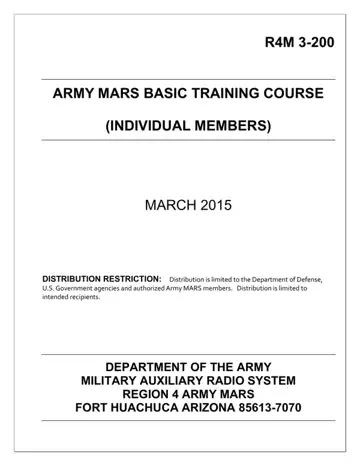 Army Mars Basic Training Course Form Preview