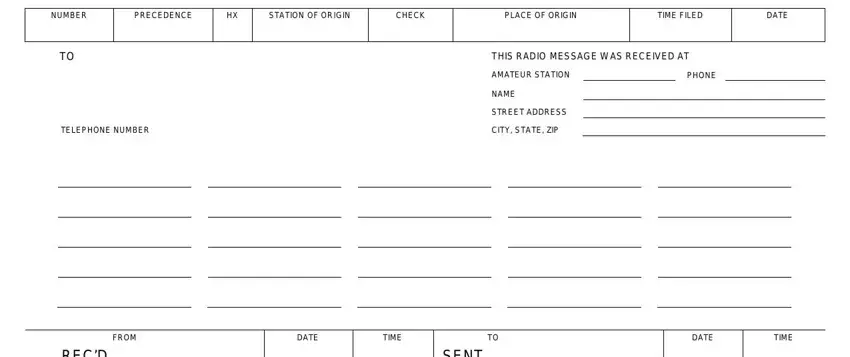 Finishing pdf fillable arrl radio gram stage 2