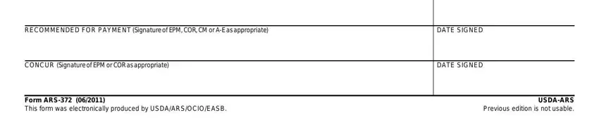 step 3 to entering details in form ars 372 form