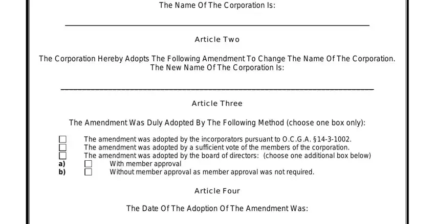 Articles Of Amendment Georgia Cd 110 Pdf Form Formspal