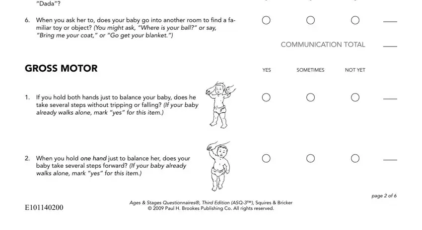 Entering details in 14 mo asq part 5