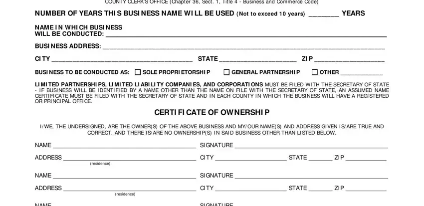 portion of fields in assumed namedenton texas application