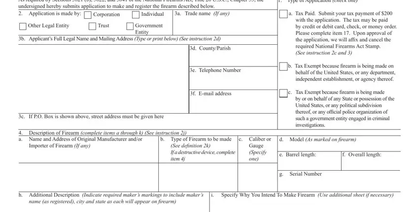 filling out how to atf form 1 online part 1