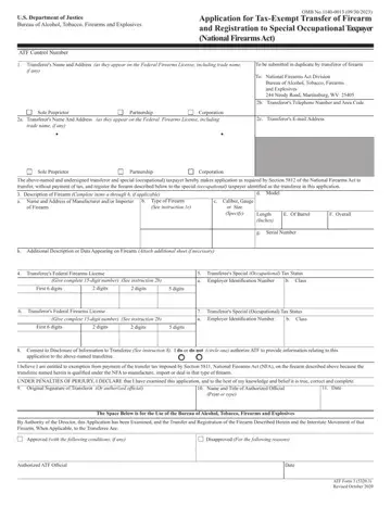 Atf Form 5320 3 Preview