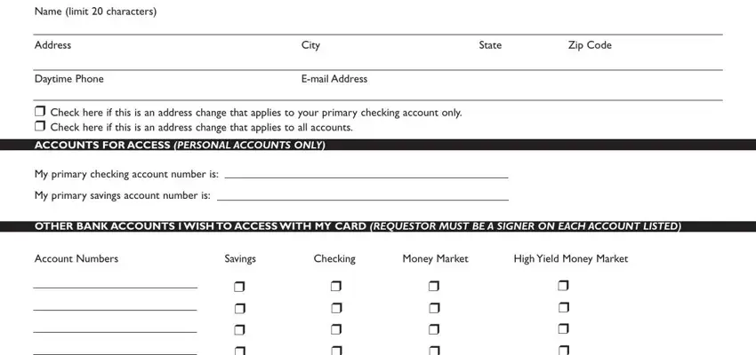 part 1 to filling out checkcard request form