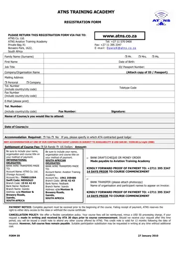 Atns Application Form Preview