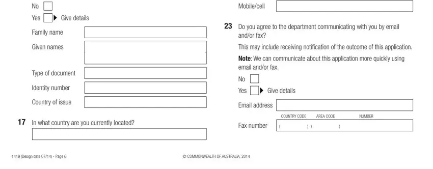 Completing 1419 application step 5