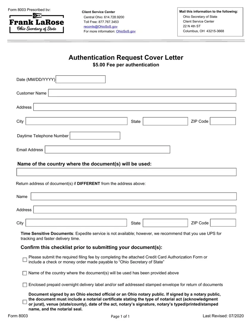 Fillable Request For Authentication Form Printable Forms Free Online