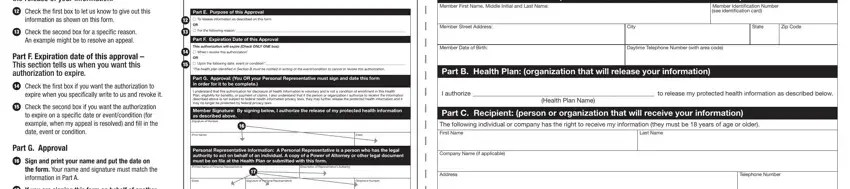 stage 3 to entering details in authorization disclose information