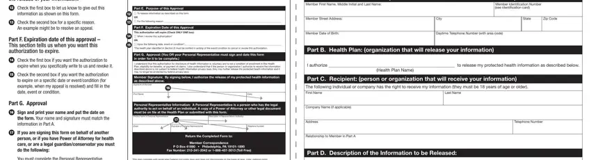 step 5 to filling out authorization disclose information