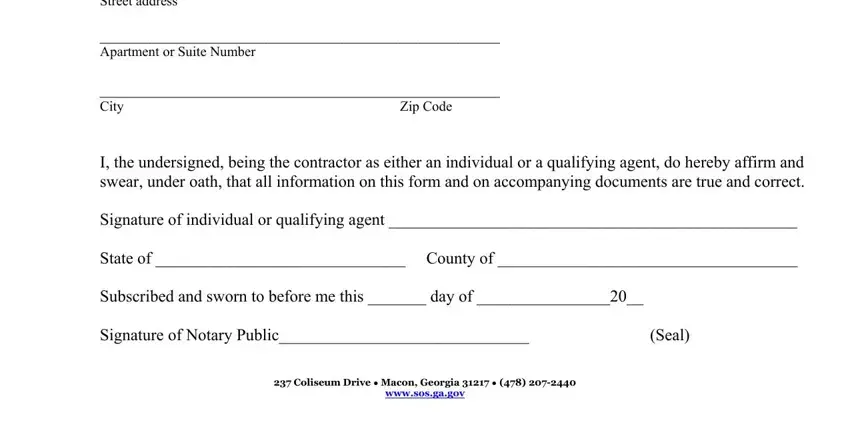 Completing authorized agent permit form stage 2