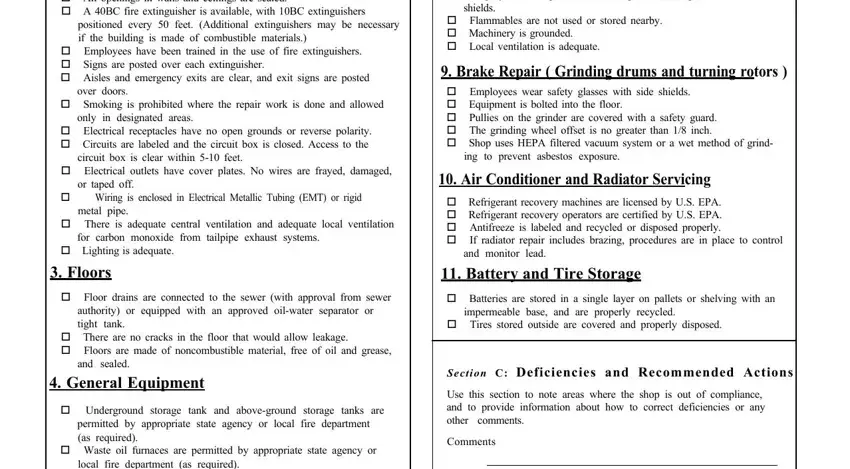 Filling out auto checkliste pdf stage 2