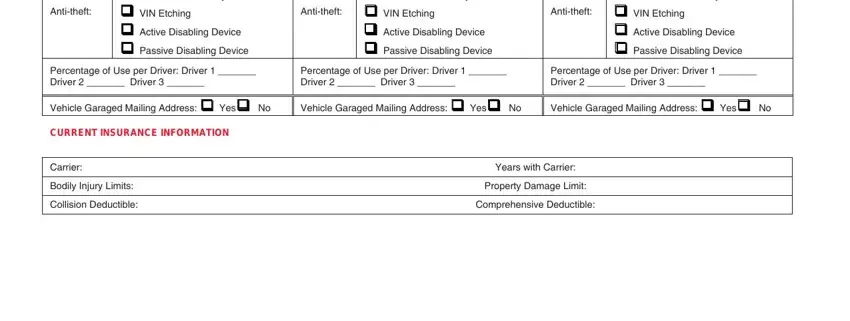 Entering details in acord personal auto application form part 3
