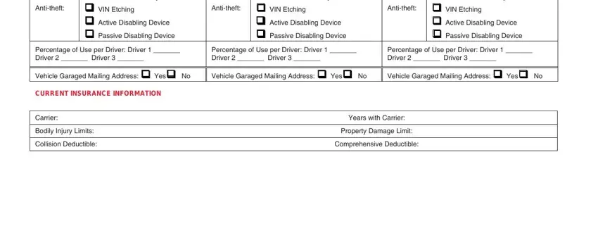 Entering details in auto insurance declaration page pdf part 3