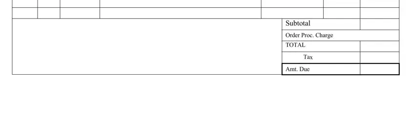 avon order form template excel Subtotal, Order Proc Charge, TOTAL, Tax, and Amt Due fields to complete