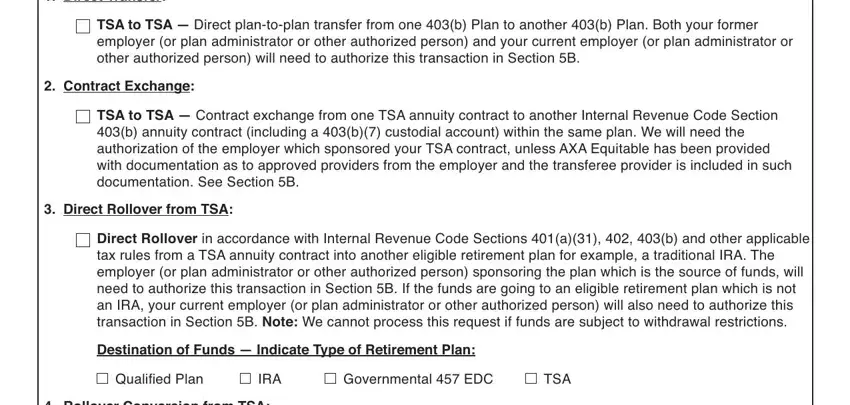 Entering details in axa 1035 step 2