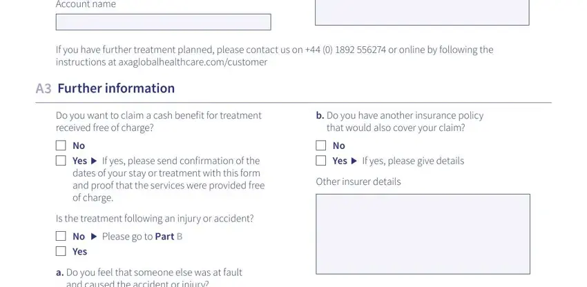 Filling in axa health insurance claim form part 3