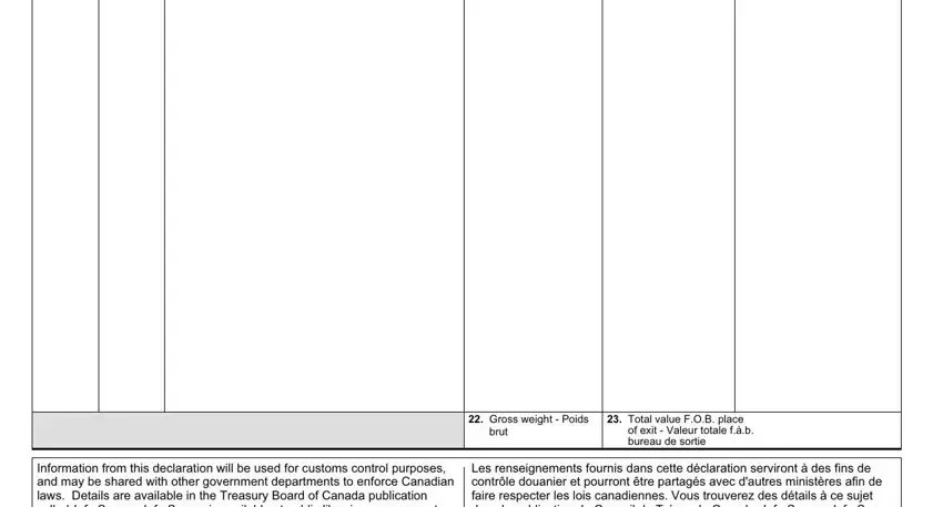 Entering details in b13 declaration part 5