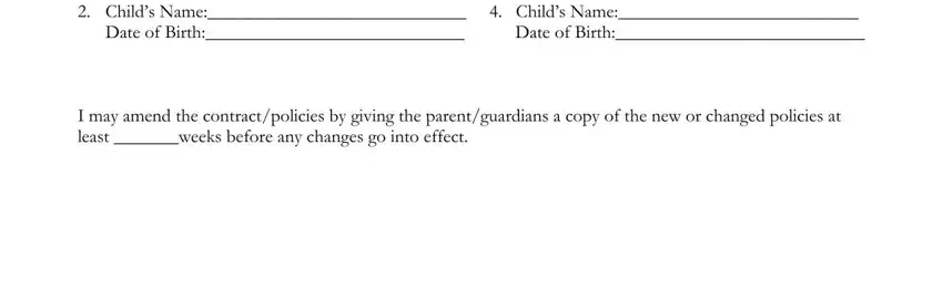 Filling out babysitting forms for babysitters to fill out part 2