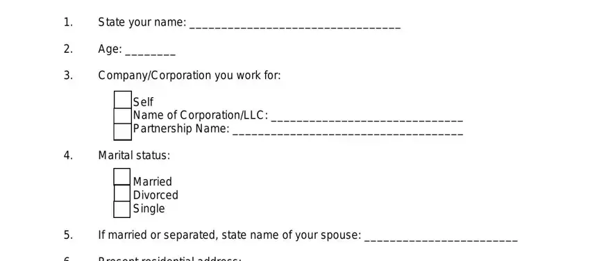 step 3 to completing blank bail bond form