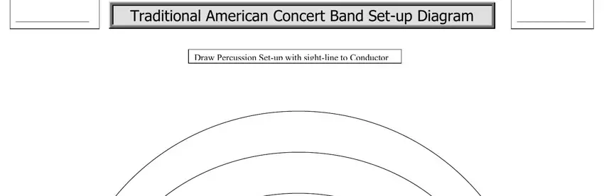 step 1 to filling in band set up chart