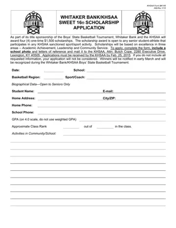 Bank Form Scholarship Preview