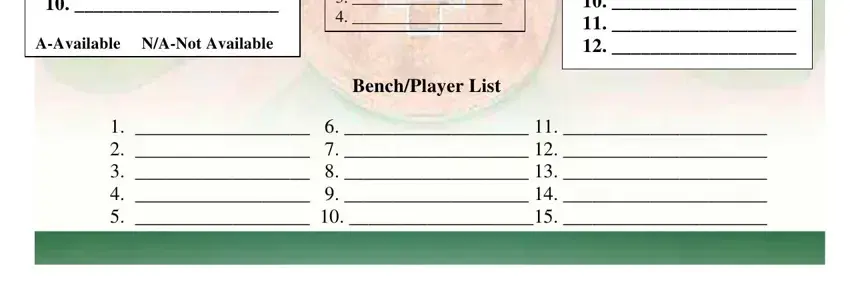 Baseball Lineup Templates