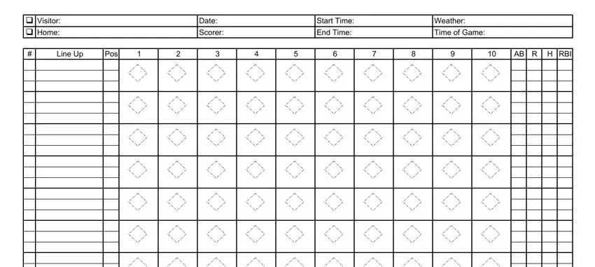 Baseball Scoring a Ball Game - Fill and Sign Printable Template Online