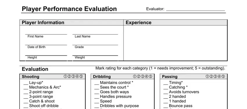 basketball tryout evaluation form word empty spaces to complete