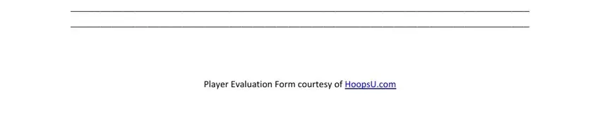 basketball evaluation form General Comments:, and Player Evaluation Form courtesy of blanks to fill out