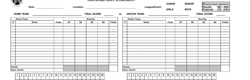 Basketball Score Sheet Pdf  Basketball academy, Basketball games