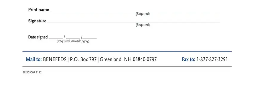 Filling in benefeds fedvip belated online step 4