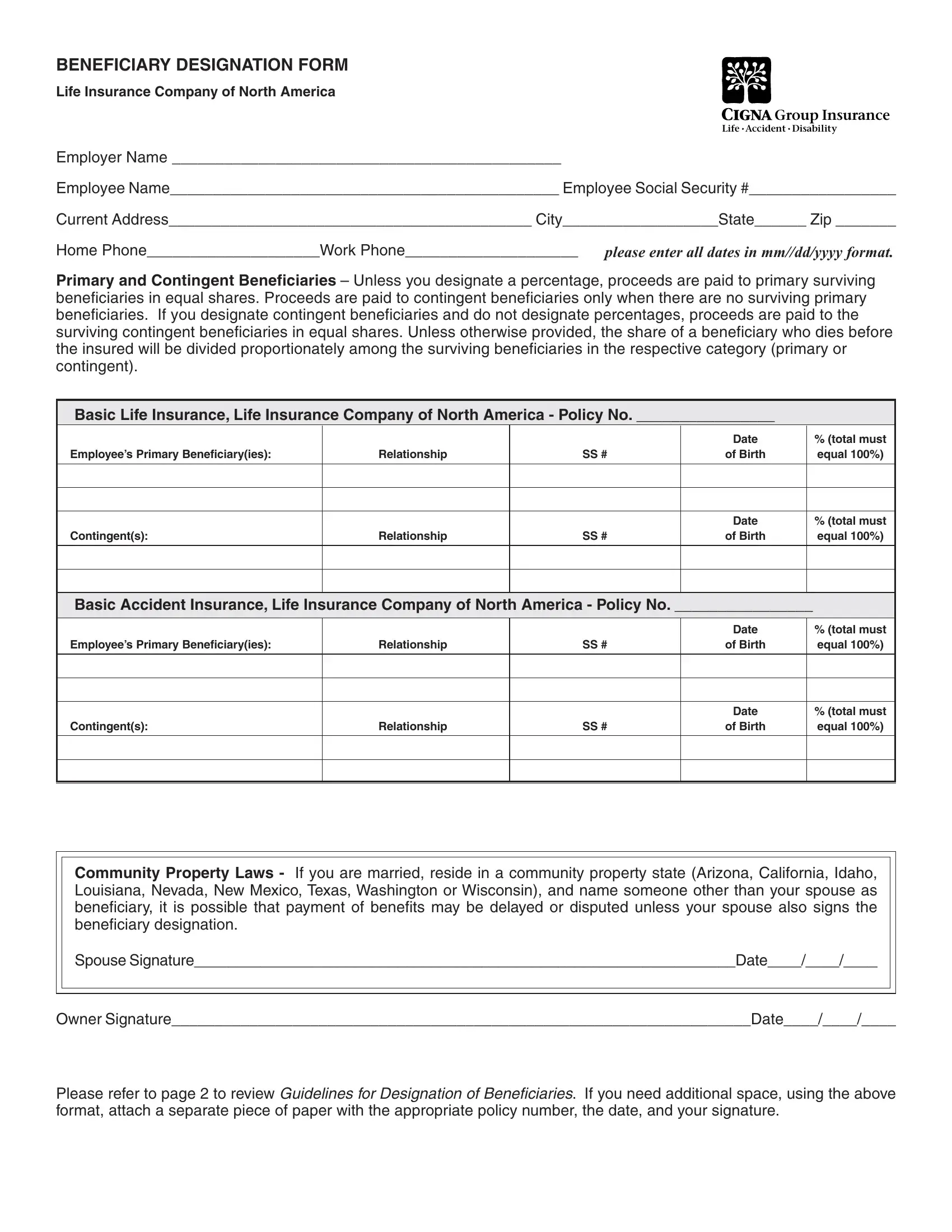 Beneficiary Form Template ≡ Fill Out Printable PDF Forms Online