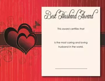 Best Husband Certificate Preview
