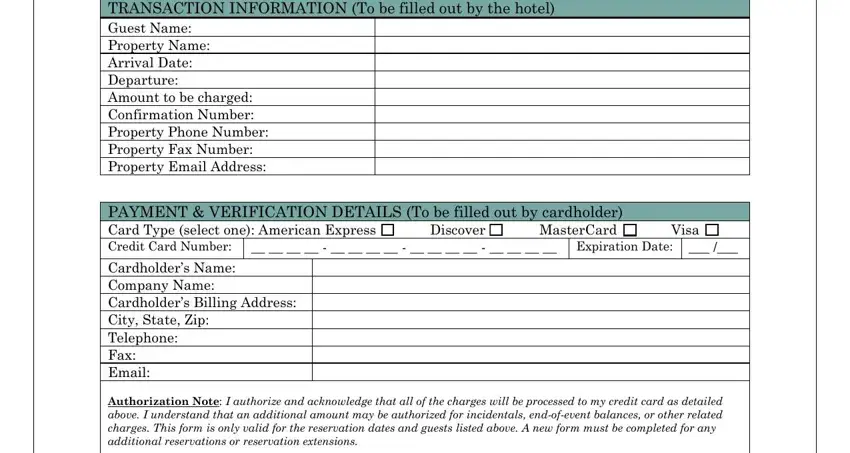 best western credit card authorization gaps to fill in