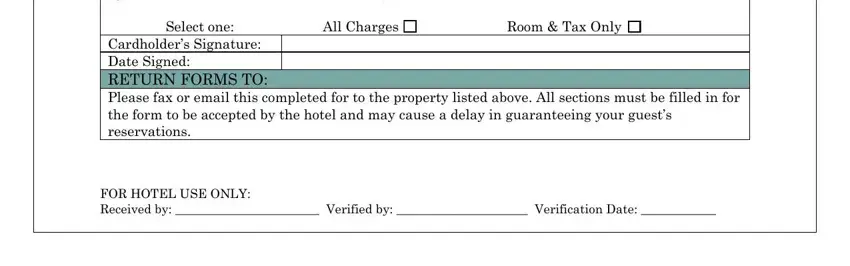 Completing best western credit card authorization part 2