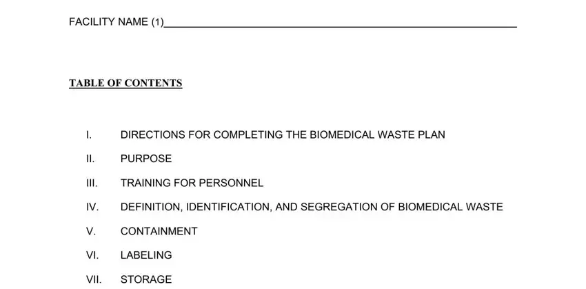 part 1 to filling out biomedical waste plan florida