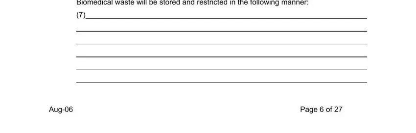 Finishing biomedical waste plan florida step 4