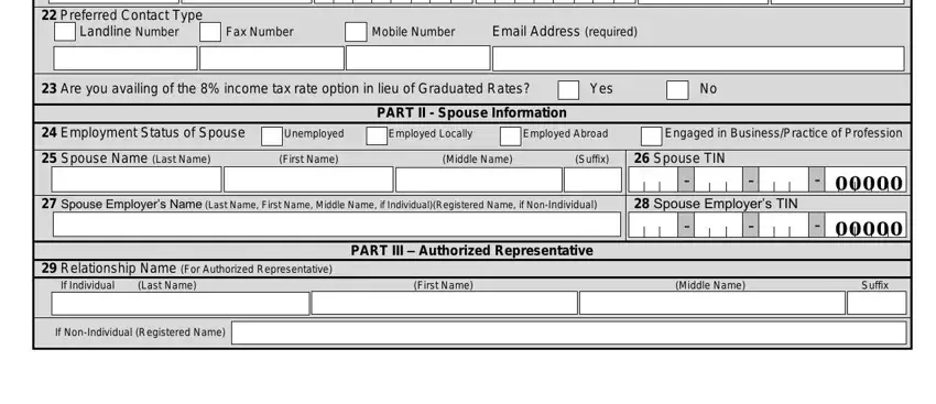 Entering details in Bir Form 1901 stage 3