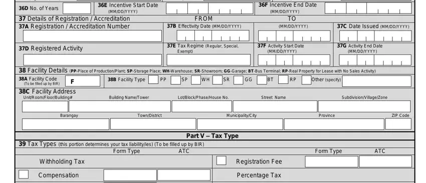 part 5 to filling out Bir Form 1901